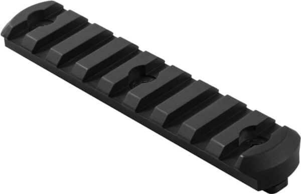 Black Picatinny rail mount for accessories.
