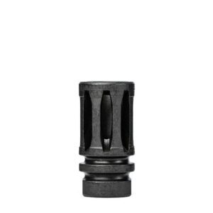 Black metal cylindrical component with vents.
