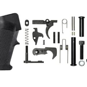 AR-15 lower parts kit with grip components.