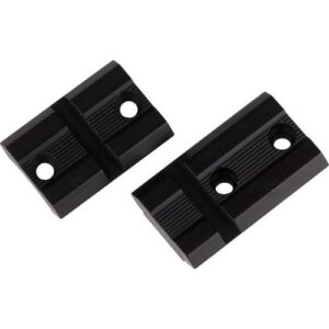Black dovetail scope mount bases with screw holes