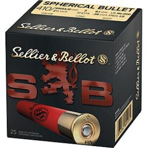 Sellier & Bellot 410 gauge spherical bullet cartridge box