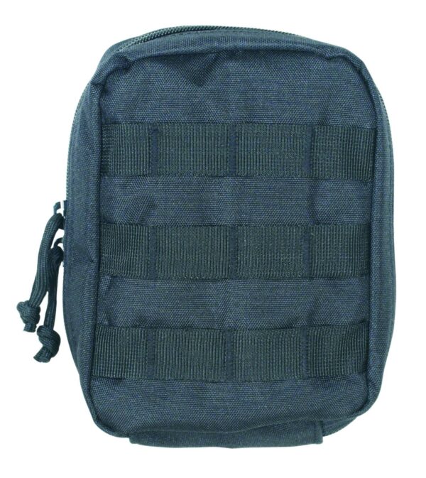 Green tactical pouch with zipper and straps