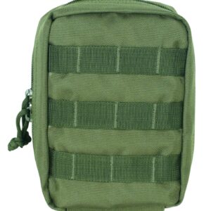 Green tactical pouch with MOLLE straps
