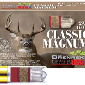 Brenneke Classic Magnum shotgun shells packaging.