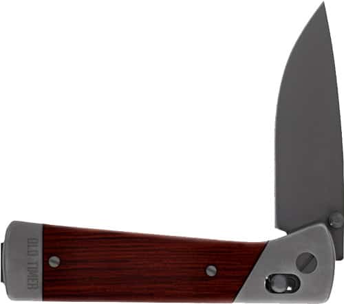 1203146.jpg Folding pocket knife with wooden handle and metal blade.
