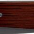 Folded pocket knife with wooden handle.