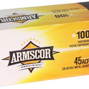 Armscor .45 ACP pistol cartridges box