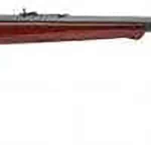 Side view of a vintage hunting rifle.