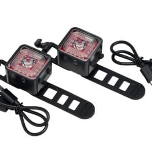 USB rechargeable bike lights with straps
