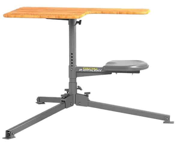 Ergonomic standing desk with adjustable height feature.