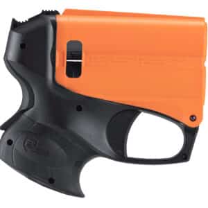 Orange and black self-defense pepper spray gun