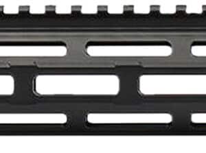 Black rifle handguard with rail slots