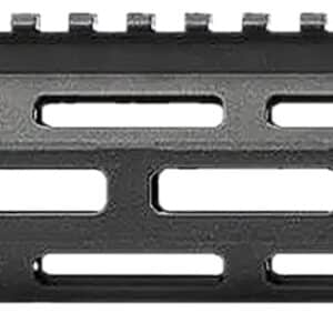 Black rifle handguard with slots and rail