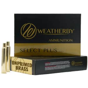 Weatherby Select Plus unprimed brass ammunition box