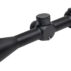 Black tactical rifle scope with adjustable knobs.