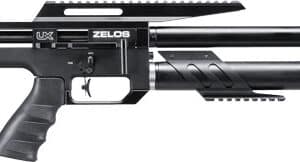 Black air rifle, side view