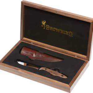 Browning knife set in wooden display box
