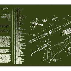 Exploded view diagram of M1 Garand rifle.