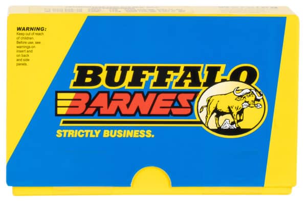 Buffalo Barnes packaging, strictly business, warning label.