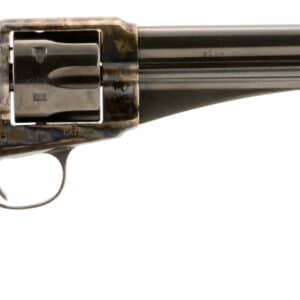 Single action revolver with wooden grip