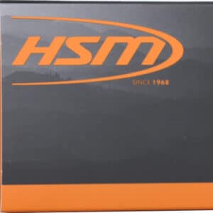 HSM ammunition box with orange logo