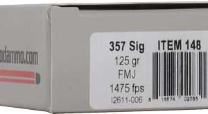 Box of 357 Sig ammo, 125 gr FMJ.