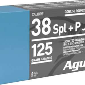 Aguila .38 Spl +P JHP ammunition box