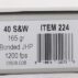 40 S&W ammunition box with barcode