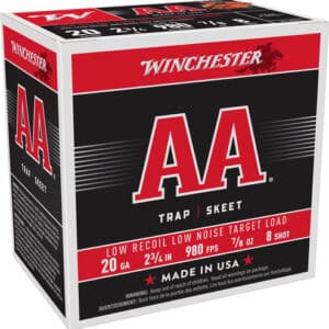 Winchester AA trap skeet shotgun shells box.