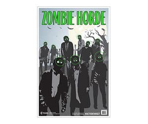Zombie Horde movie poster with green accents.