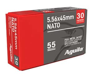 Box of 5.56x45mm NATO ammunition, 30 cartridges