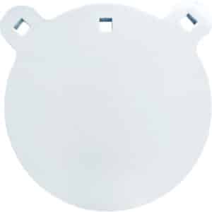 Blank round metal sign with two holes.