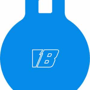Blue key fob with B logo