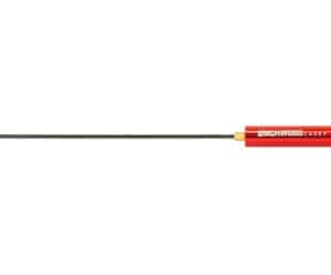 Long cleaning rod with red handle for firearms