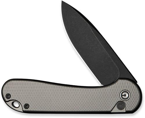 c18062pd1 quarter open.jpg Compact folding pocket knife with textured handle