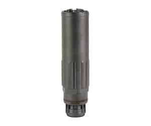 Black cylindrical suppressor for firearms
