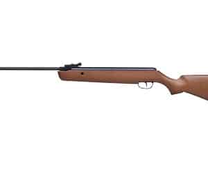 Wooden air rifle on white background