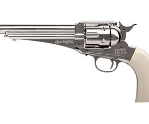 Remington 1875 single-action revolver, ivory grip handle.
