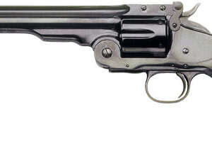 Vintage revolver with wooden grip