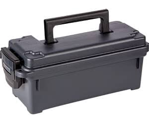 Black plastic toolbox with handle