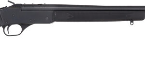 Black hunting rifle side view