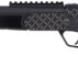 Black handgun with engraved stars design