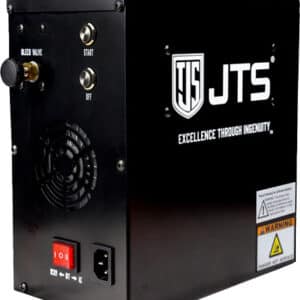 JTS industrial control box with logo and switches.