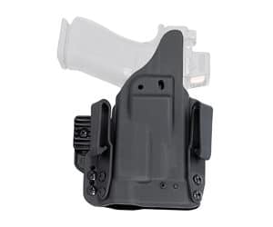Black gun holster with clips