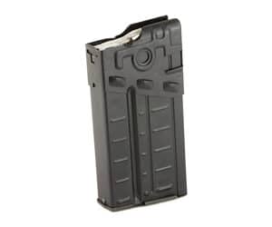 Black ammunition magazine for firearms