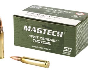 Magtech rifle ammunition box and bullets