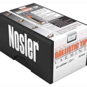 Nosler 22 caliber ballistic tip ammo box