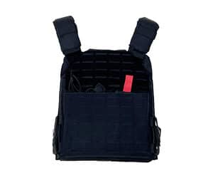 Black tactical vest front view