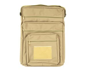 Khaki laptop backpack with multiple compartments