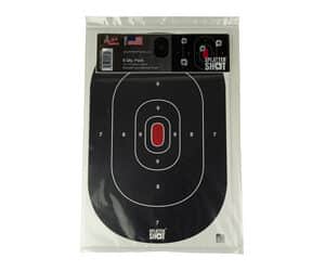 Splattershot shooting targets with bullseye design